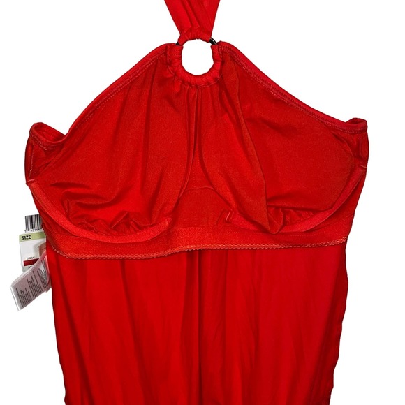MICHAEL MICHAEL KORS Blouson Full Coverage Tie Halter One Piece Swimsuit 8 - Picture 5 of 9
